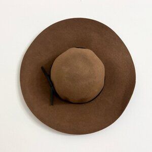 Brown Soft Wide Brim Open Crown Fedora Target Brand Adjustable Hat